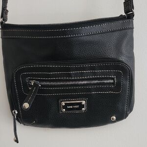 Nine West Black Crossbody Bag with Adjustable Strap and Classic Design